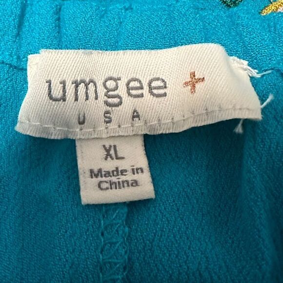 NEW! Umgee Off the Shoulder Embroidered Tulip Sleeve Tunic Sz XL - Picture 5 of 7